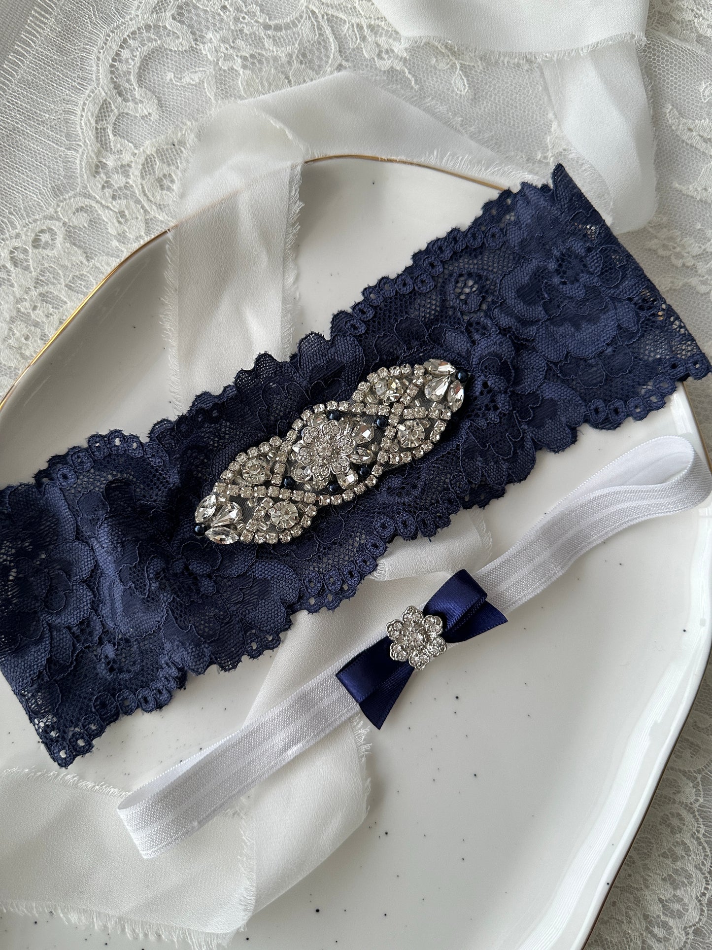 ROY | NAVY FLORAL GARTER shenoblesse ROY | NAVY FLORAL GARTER shenoblesse