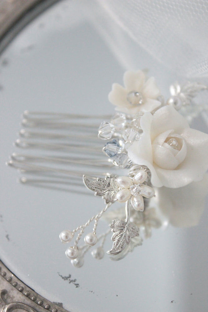 Petite and delicate headpiece for wedding updo