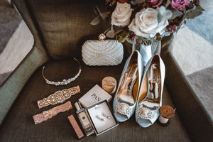 JUDY | Wedding Garter Set Rose Gold Dusty Pink Lace